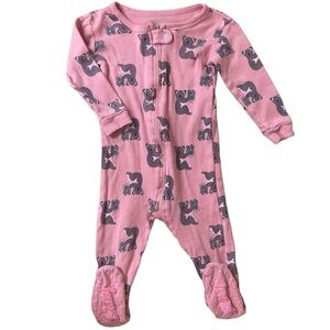 Leveret Baby Footed Pink Koala Cotton Pajamas 6-12m